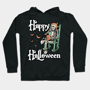 Zombie skull but coffee first  Funny Halloween Design Hoodie